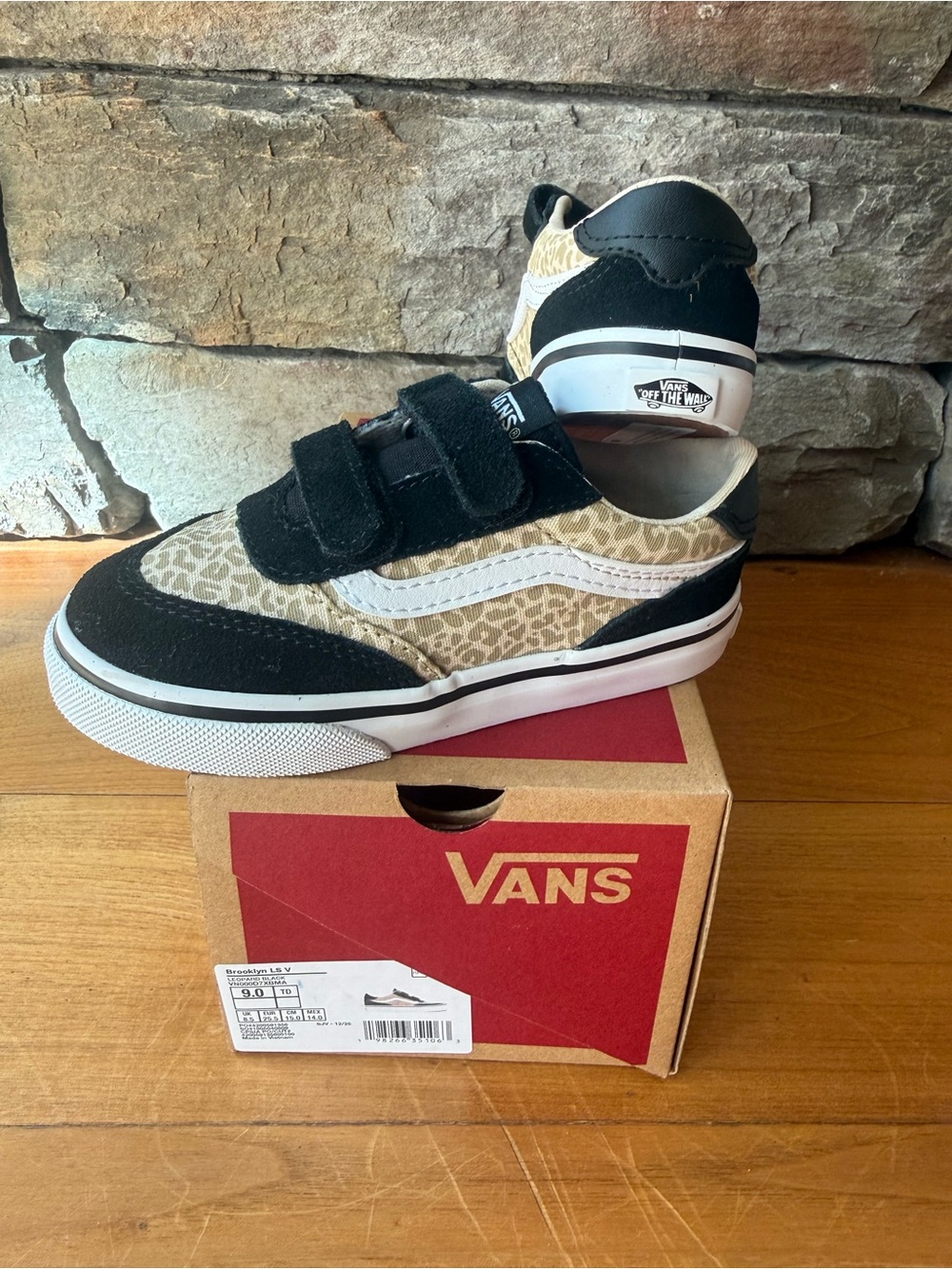 NIB/New Vans Toddler Leopard Print Shoes Size 9